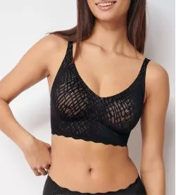 SLOGGI ZERO FEEL BLISS BRALETTE NOIR NOIR