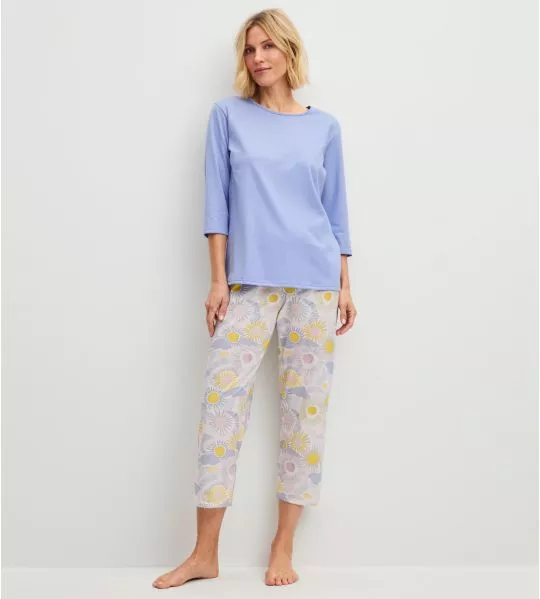 Pyjama femme corsaire Édition 85 Harmony Blue Print