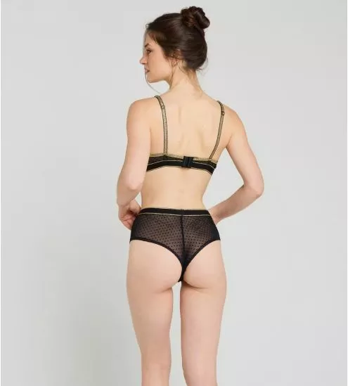 Shorty femme à pois noir Doty