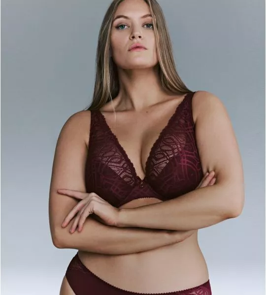 Deep Plunge Bra Salerno Evening Red