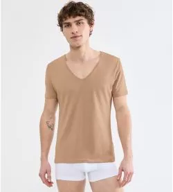 T shirt beige en coton SLG Basic