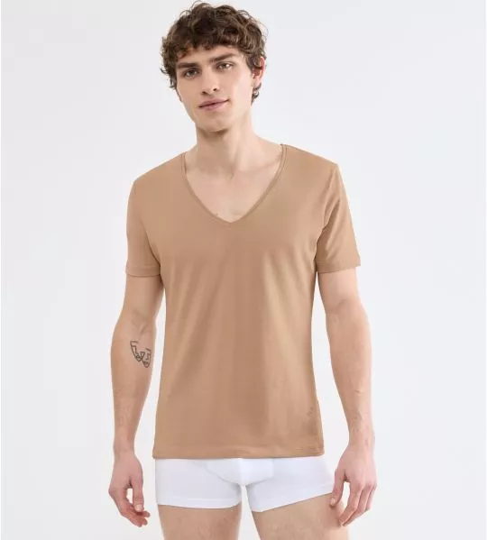 T shirt beige en coton SLG Basic