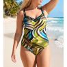 Maillot de bain amincissant Noir & Vert