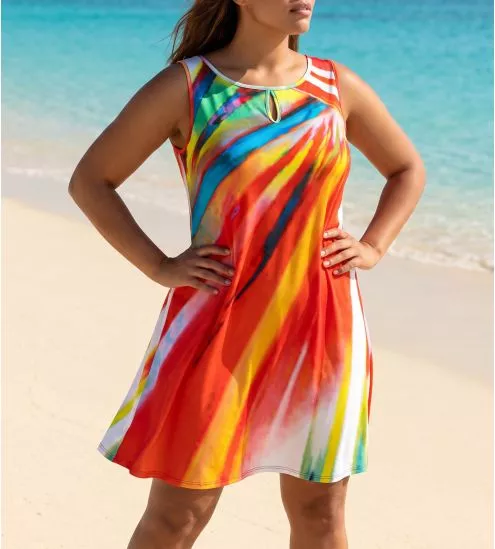 Robe d'été sans manches orange