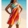 Orange ärmelloses Sommerkleid