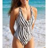Maillot de bain une pièce imprimé animal La Tigre Blanc