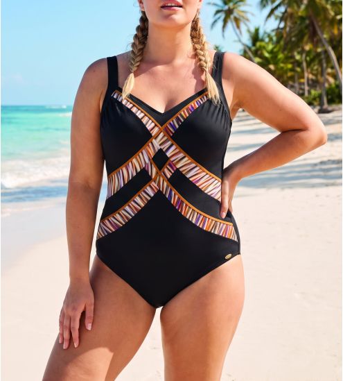 Women's black shaping swimsuit