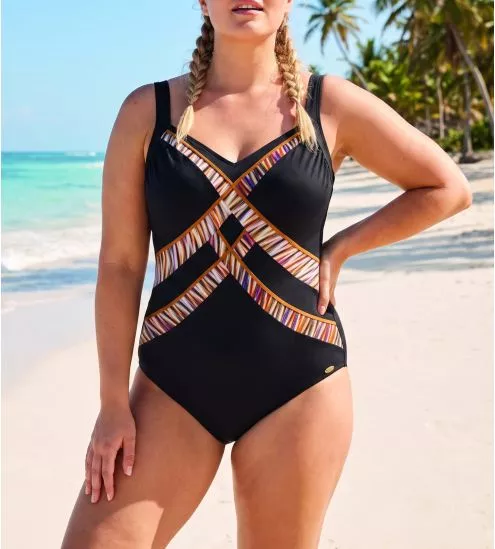 Maillot de bain gainant noir pour femme