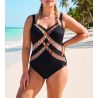 Maillot de bain gainant noir pour femme
