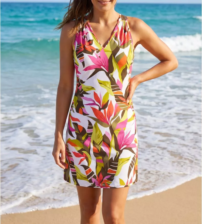 Robe de plage sans manches La Radieuse Blanc Canopée