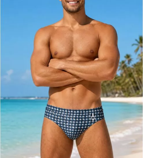 Slip de bain homme Mistral Bleu / Gris