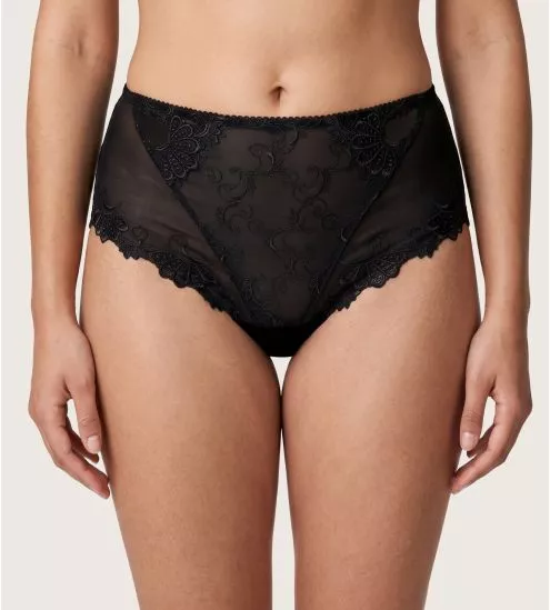 Culotte haute noire brodée Dressing Floral