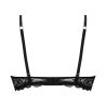 Soutien gorge corbeille Cuir Sexy Noir Argent