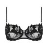 Soutien gorge corbeille Cuir Sexy Noir Argent