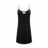 Nuisette en soie Cuir Sexy Noir Argent