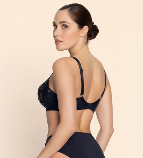 Soutien gorge bien-être Cuir Sexy Noir Argent