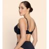 Soutien gorge bien-être Cuir Sexy Noir Argent