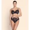 Soutien gorge bien-être Cuir Sexy Noir Argent