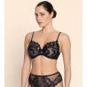 Soutien gorge bien-être Cuir Sexy Noir Argent