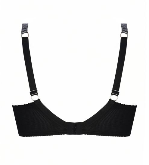 Soutien gorge bien-être Cuir Sexy Noir Argent