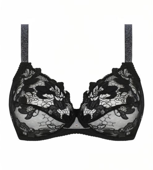 Soutien gorge bien-être Cuir Sexy Noir Argent