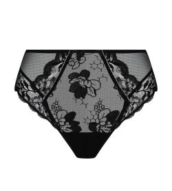 Culotte haute Cuir Sexy Noir Argent