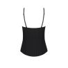 Bustier Cuir Sexy Noir Argent