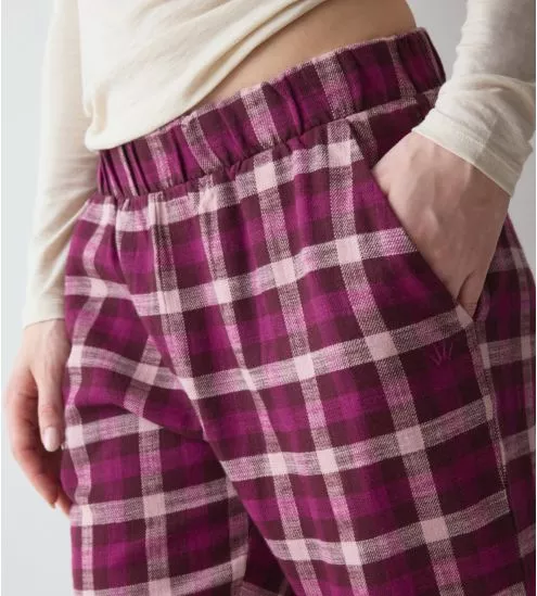Pink cotton plaid trousers...