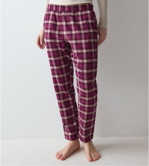 Pink cotton plaid trousers...