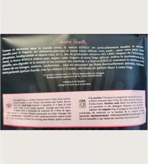 Lessive pour lingerie - pochon 500g TRANSPARENT