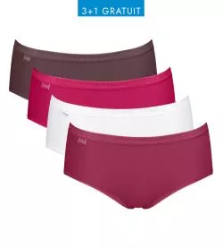 Pack of 4 briefs Sloggi Basic+ Midi Brown Combination