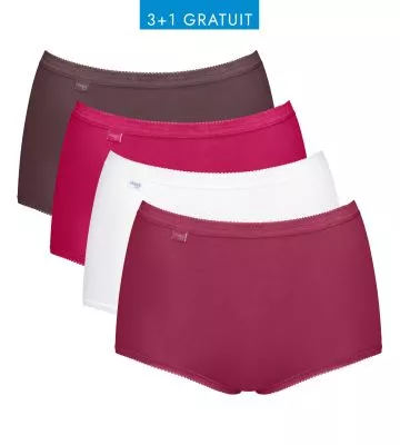 Lot de 4 Sloggi Basic+ Maxi Brown Combination
