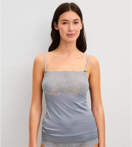 Top dentelle bretelles fines Sensual Secrets Passat Grey
