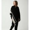 Poncho en laine merinos noir
