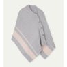 Poncho en laine merinos gris