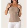 Top à manches courtes Laine & Soie Beige