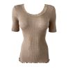 Top à manches courtes Laine & Soie Beige
