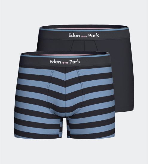 Lot de 2 boxers rayés Infinity Marine