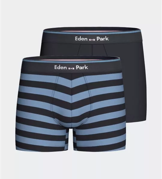 Lot de 2 boxers rayés Infinity Marine