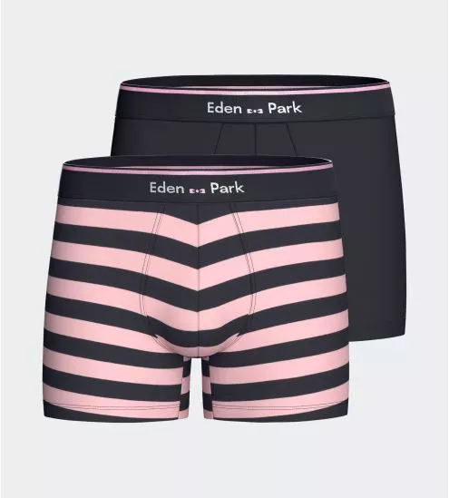 Lot de 2 boxers rayés Fuzz Marine