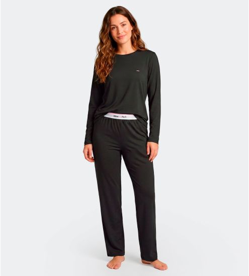 Long black pajamas for women