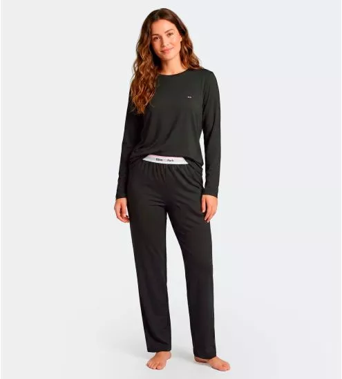 Long Black Pyjamas für Frauen