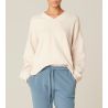 Pull en maille beige chiné
