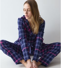 Pyjama à carreaux Boyfriend Blue