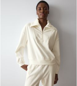 Pull en velours côtelé Silk White