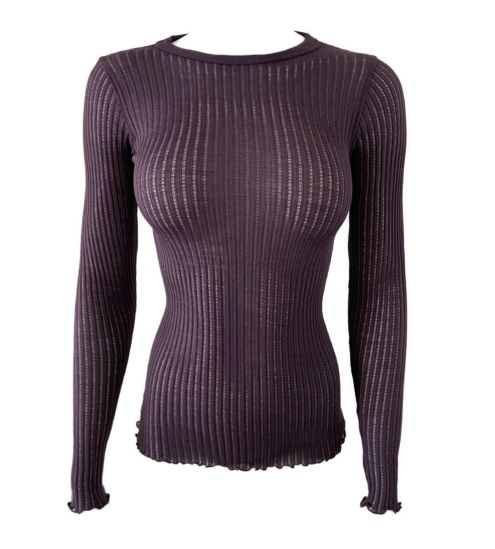 Pull fin ajouré Laine et Soie Barolo