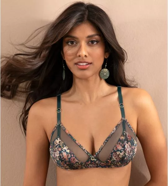 Soutien gorge sans armatures Bohème Intime Vert Bohème