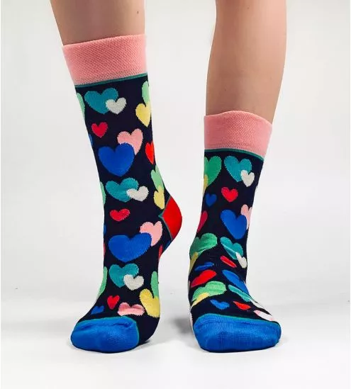 Chaussettes imprimé coeurs...