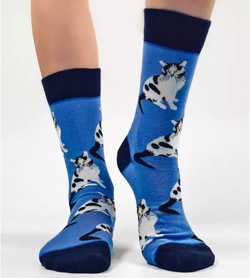Chaussettes imprimé chats