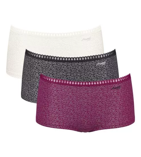 Lot de 3 Short Go Crush Black Combination Blanc/Noir/Violet